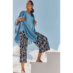 NWT J. Jill Wearever Floral Double-Face Jersey Full Leg Crops Petite Medium PM